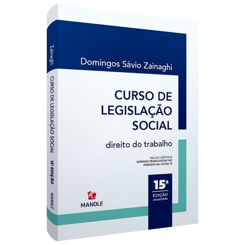 Curso de legislação social - Direito do Trabalho 15ª edição