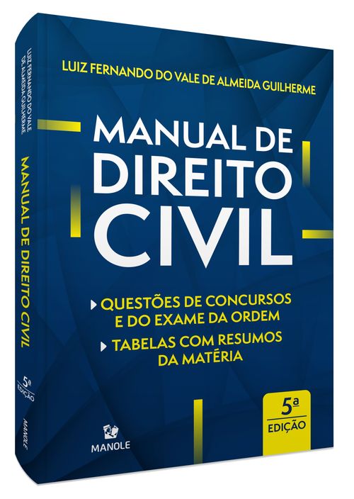 Manual de direito civil: Tabela com resumo e questões de concursos e da Ordem  5ª Edição