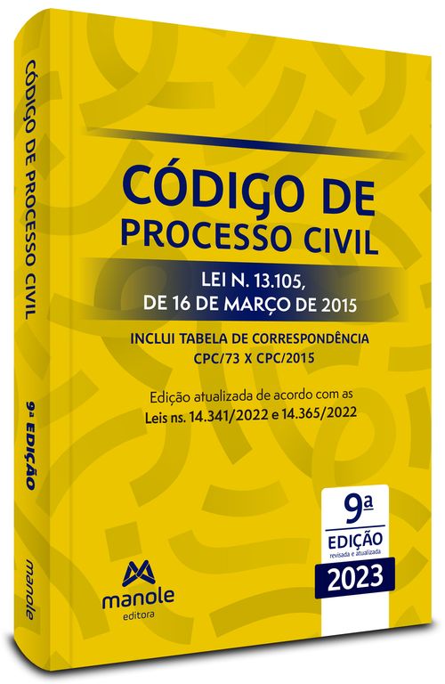 Código de Processo Civil - 9ª Edição - Lei n. 13.105, de 16 de março de 2015