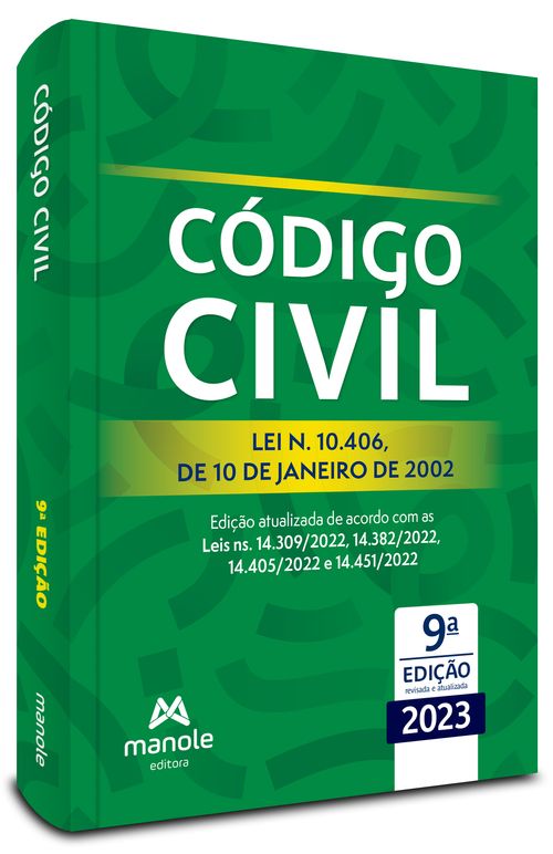 Código Civil 9ª Edição - Lei n. 10.406, de 10 de janeiro de 2002