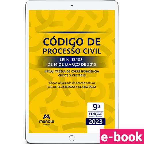 Código de Processo Civil - 9ª Edição - Lei n. 13.105, de 16 de março de 2015 - Ebook