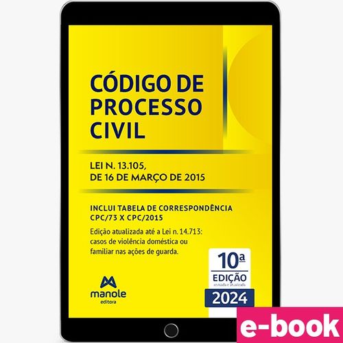 Código de Processo Civil - 10ª Edição - Lei n. 13.105, de 16 de março de 2015 - Ebook