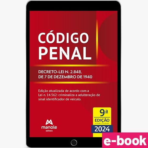 Código Penal - 9ª Edição - Decreto-lei n. 2.848, de 7 de dezembro de 1940 - Ebook