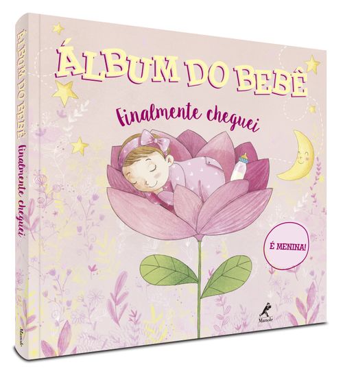 Álbum do bebê - finalmente cheguei - é menina